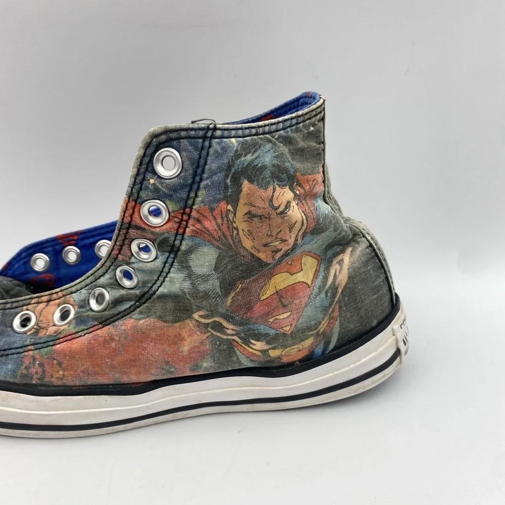 Superman Converse High Top Shoes Men's 8 Chuck Taylor All Star‎ x DC Comics